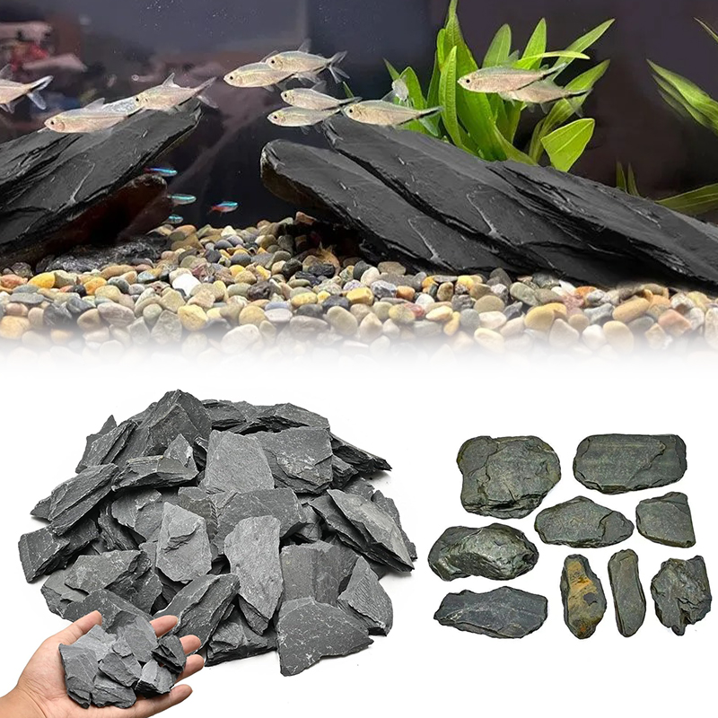 Marine Fish Tank - 500/1000g Aquarium Landschap Steen Kit Leisteen