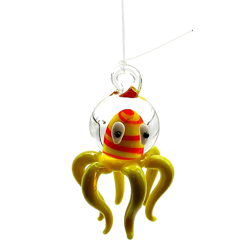 Drijvende glazen octopusbeeldj - Aquarium Marine World recensie en prijs