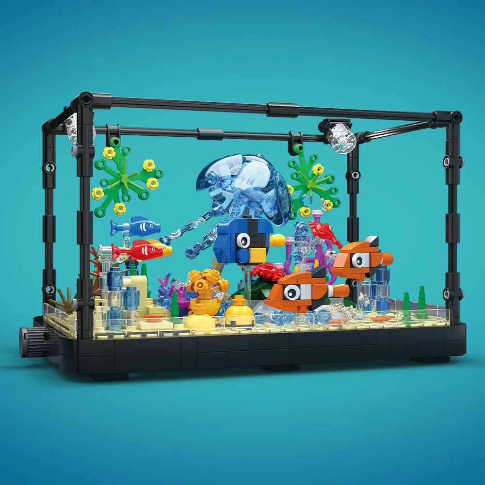 Aquarium bouwsteenset met lich - Ocean Aquarium recensie en prijs