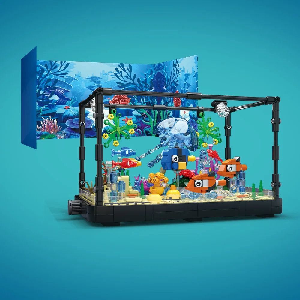 Aquarium bouwsteenset met lich - Ocean Aquarium recensie en prijs